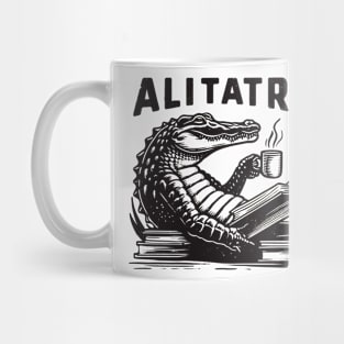 Alitatre Funny Bookworm Alligator Vintage T-Shirt Mug